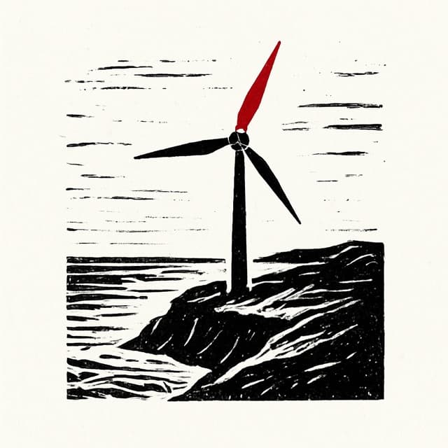 Linosnitt: vindturbin