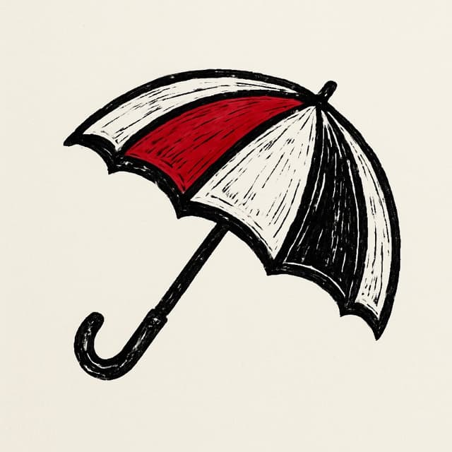 Linosnitt: paraply